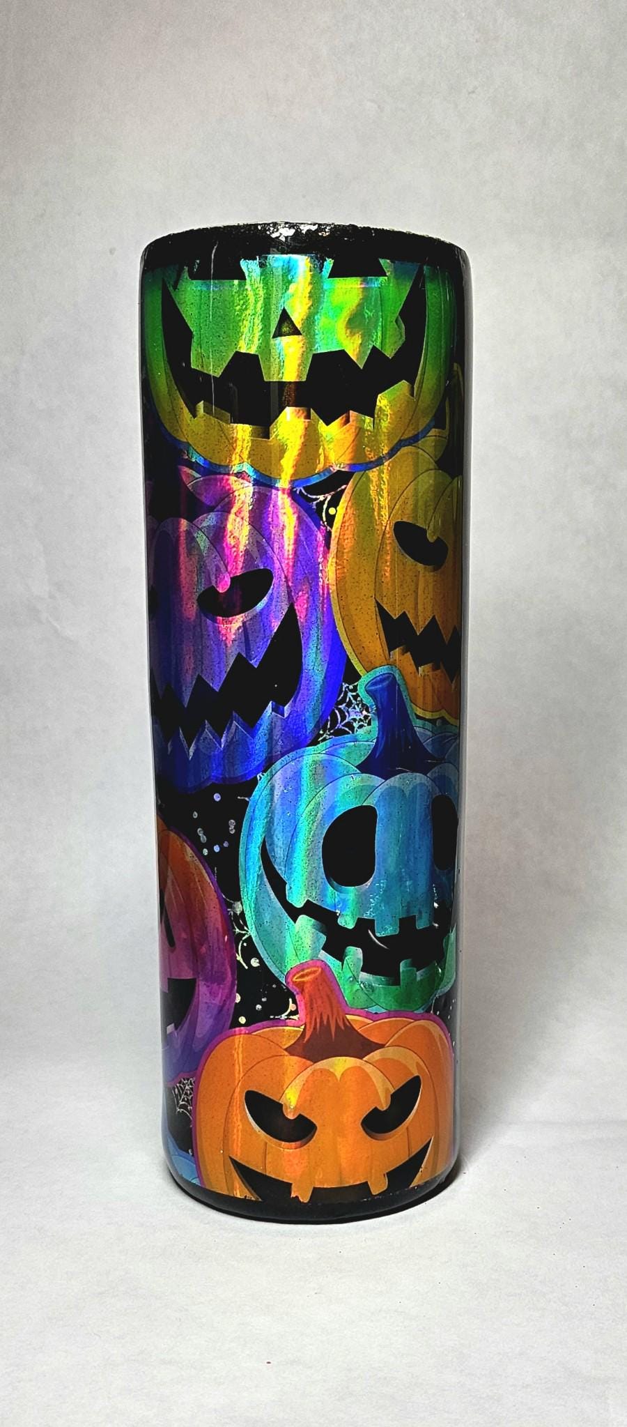 Spooky Tumbler 30oz | Halloween Glitter Cup | Insulated Skinny Tumbler | Christmas Gift | Custom Drink Cup | Holiday Present